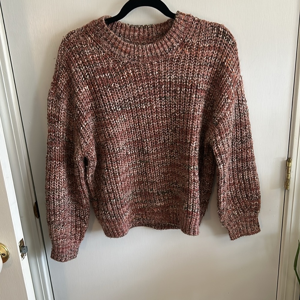 LOFT Multicolored Stitchy Sweater Size medium - Picture 2 of 7